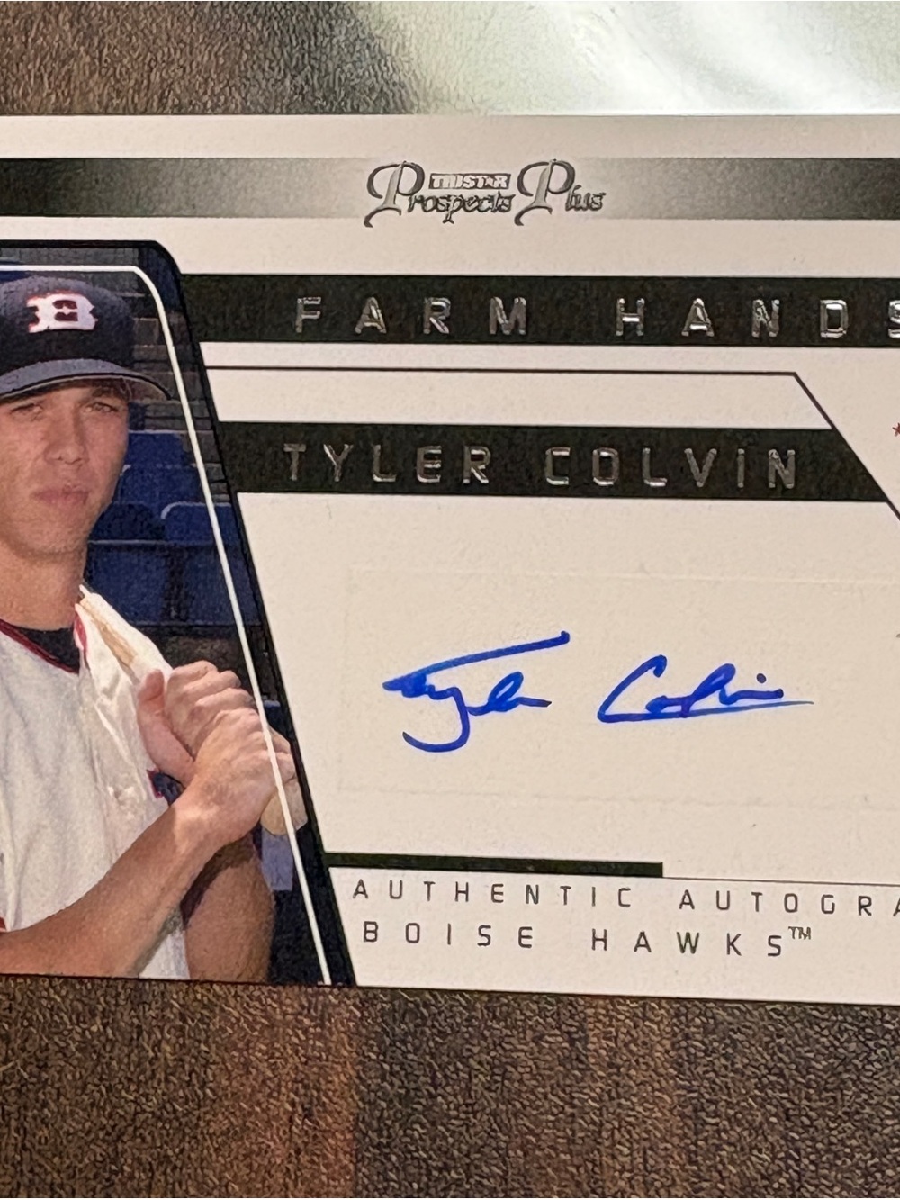 Tyler Colvin Autographed Baseball Card 2006 tristar